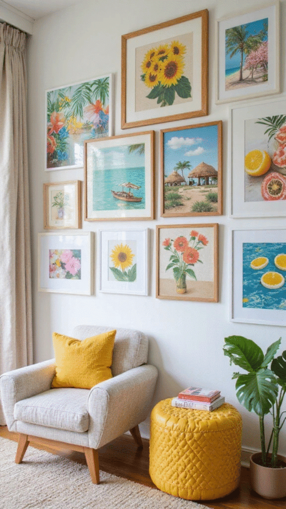 Add a Summer-Inspired Gallery Wall